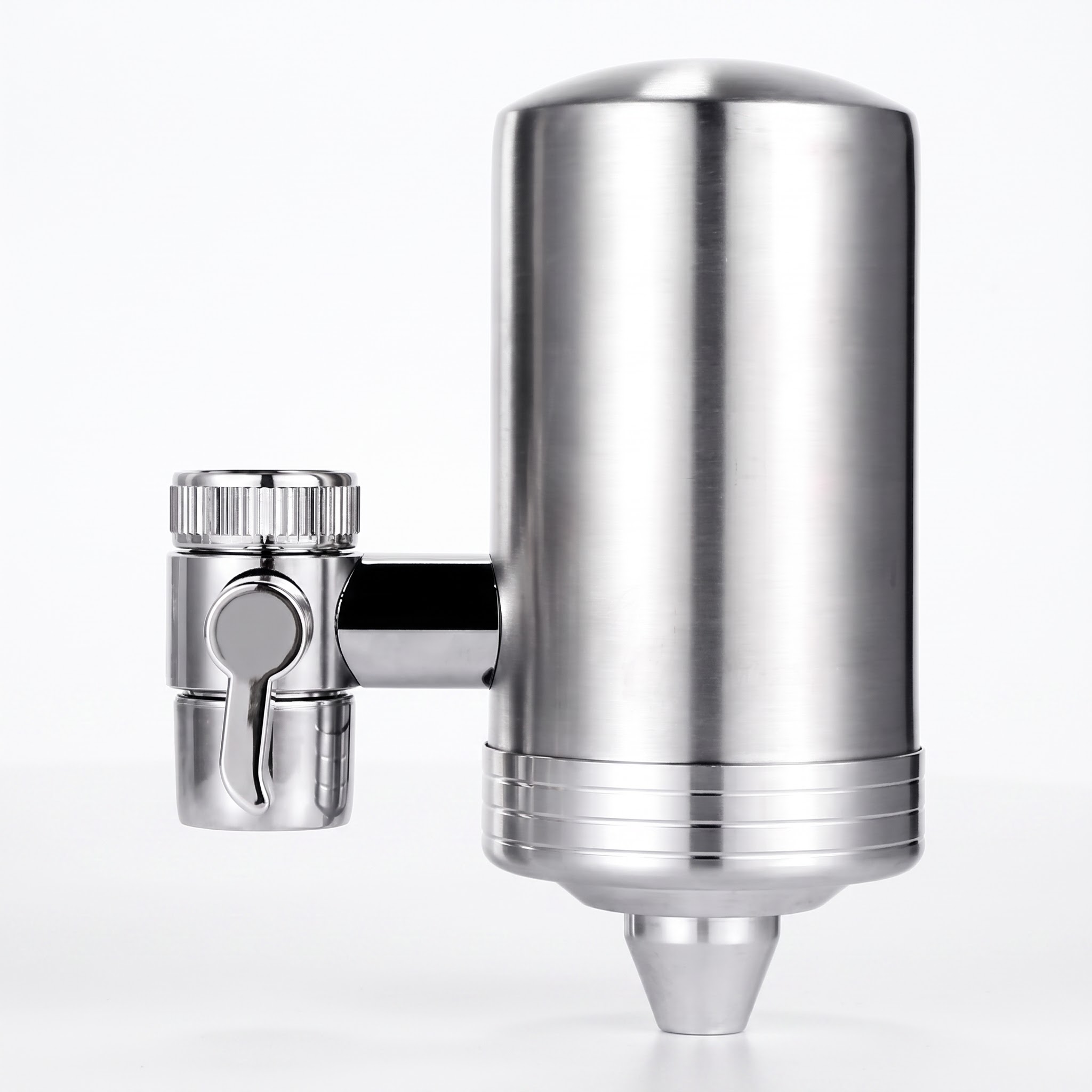 ClearDrop 304 stainless steel tap water filter with chrome diverter valve